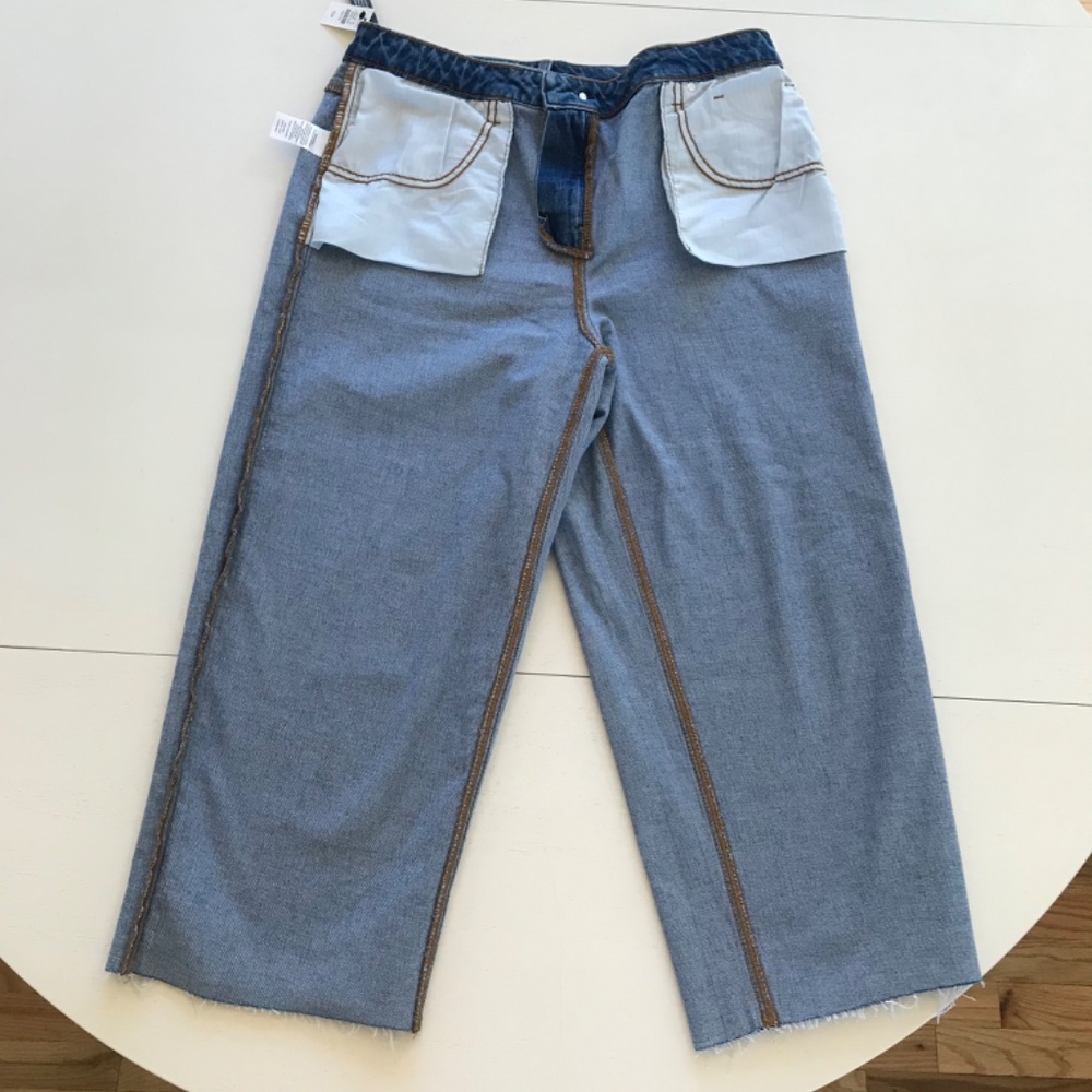TALBOTS WIDE LEG CROP JEANS - HOFFMAN WASH - Picture 15 of 16